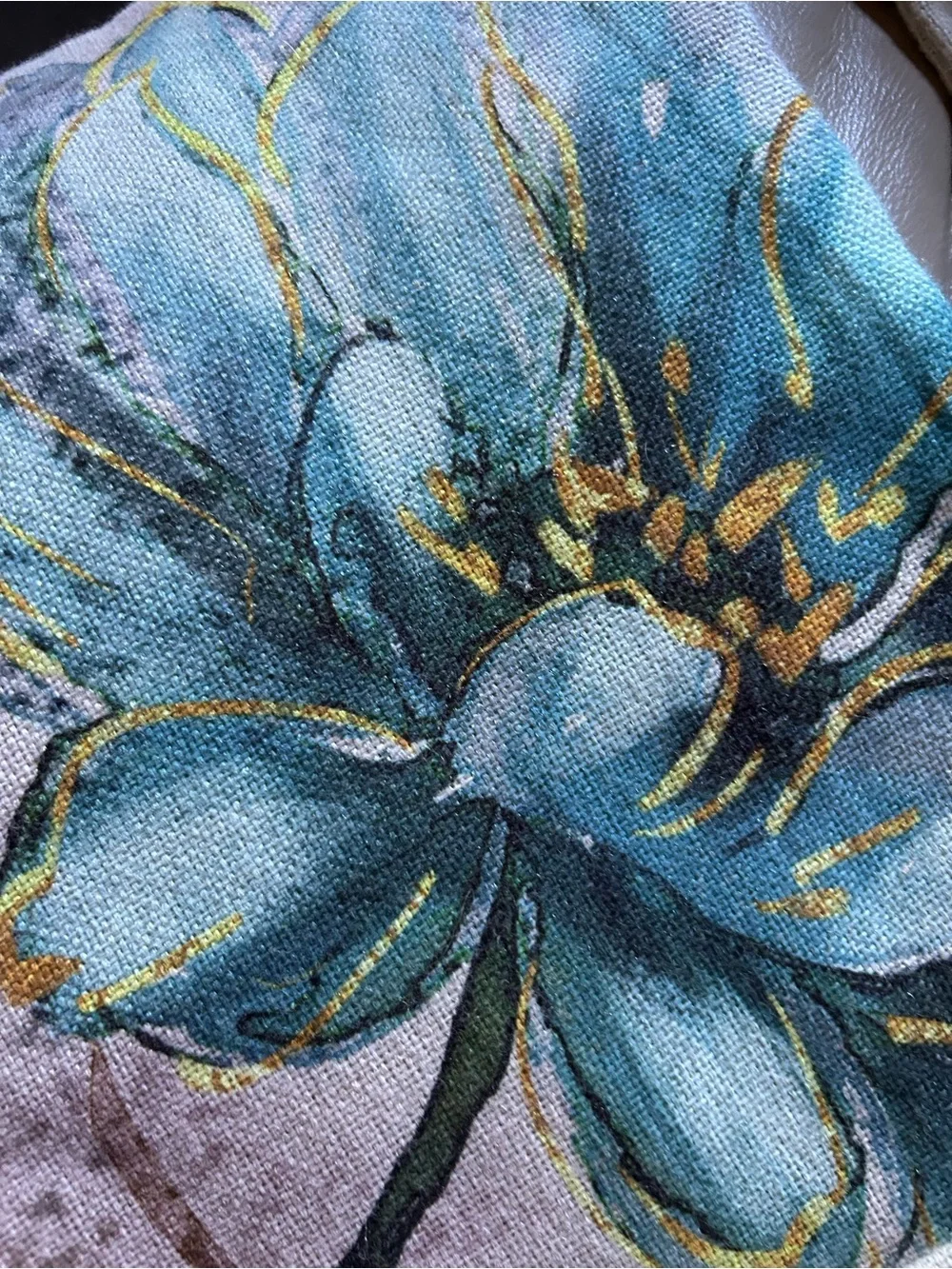 Teal Floral Decorative Throw Pillow Covers